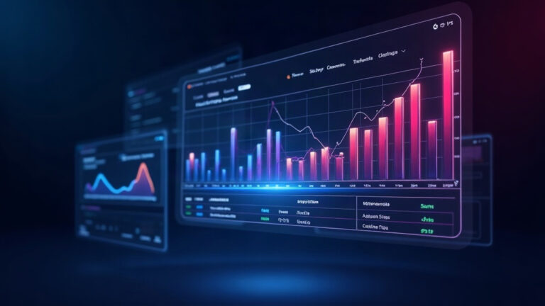 Local SEO growth project thumbnail showing a search analytics dashboard with rising ranking charts